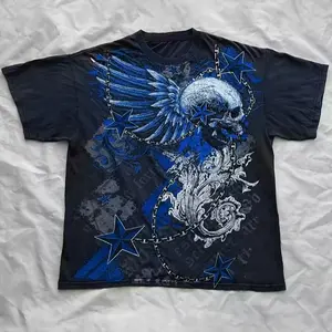 Y2K Summer T-shirt - New Print - Street Hip-Hop - Retro Loose Top - American Trendy Short Sleeve - Attract Wealth