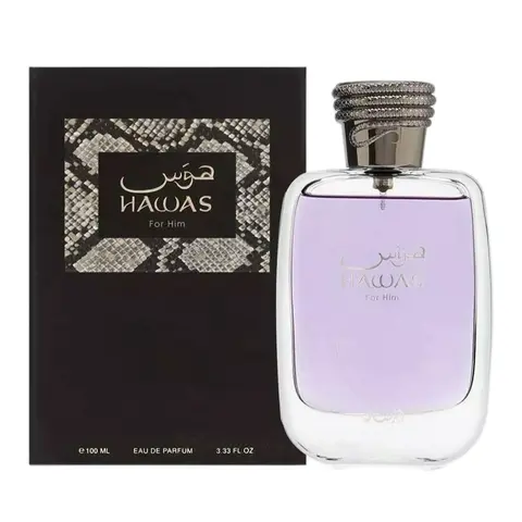 Hawas for Men Eau de Parfum Spray, 3.4 oz (100ML) by Rasasi