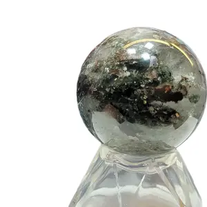 Scenic Garden Quartz Orb With a Stand Home Decor quartzcrystal