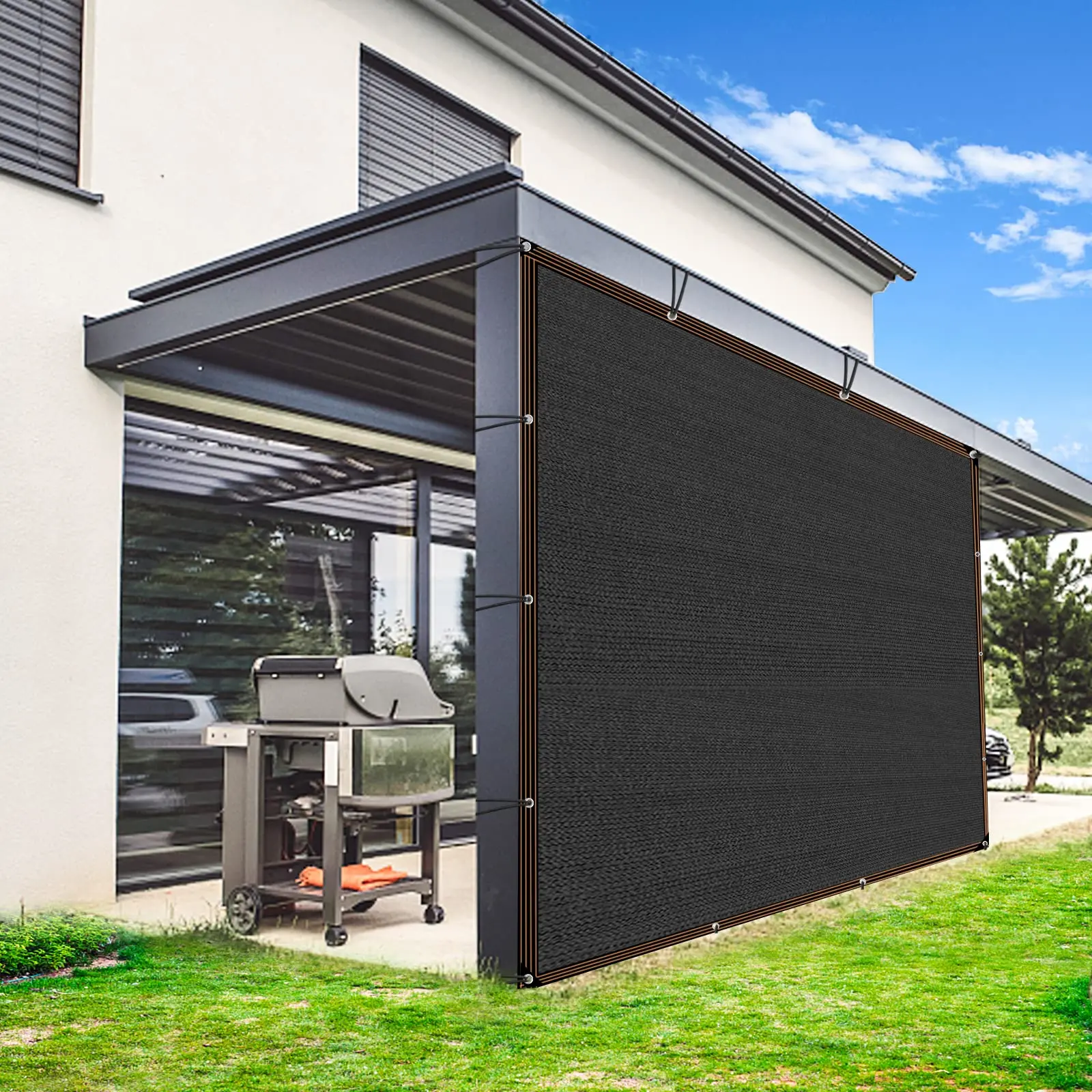 10x13ft Sun Shade Sail—Swimming Pool Shade Net | Sunblock Netting Cover | Garden Shade Vegetables | Blackout Cloth | Backyard Gathering Canopy | for Outdoor Summer Party Patio Pergola Kennel Chicken Coop