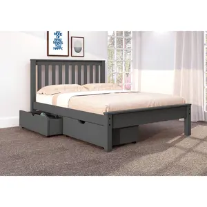 Contempo Mission Bed with Dual Underbed Drawers