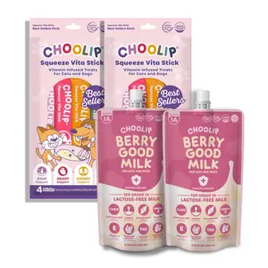Choolip Picky Eater Pet Gift Set - Daily Canine Wellness, Hydration Routine Kit for Dogs & Cats (Premium Milk, Vitamin Sticks)