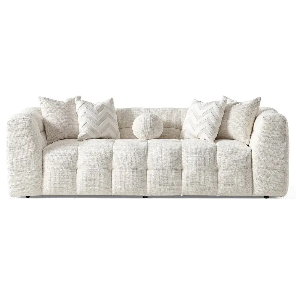 Aris Ivory Chenille Sofa Aris Ivory Chenille Sofa
