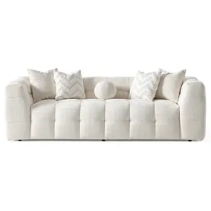 Aris Ivory Chenille Sofa