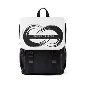 Executive Peace Infinity Backpack – Black & White Casual Shoulder Backpack