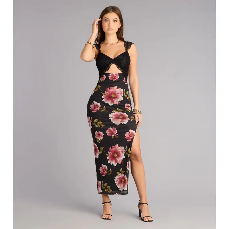 women floral lace dress - TikTok Shop