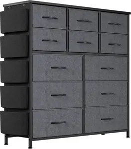 GARVEE Dresser for Bedroom with 12 Drawer, Dressers & Chests of Drawers for Hallway, Entryway, Storage Organizer Unit with Fabric, Sturdy Metal Frame, Wood Tabletop, Easy Pull Handle