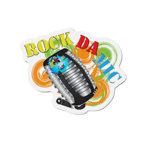 Rock Da Mic Die-Cut Magnets Decor for Home and Office