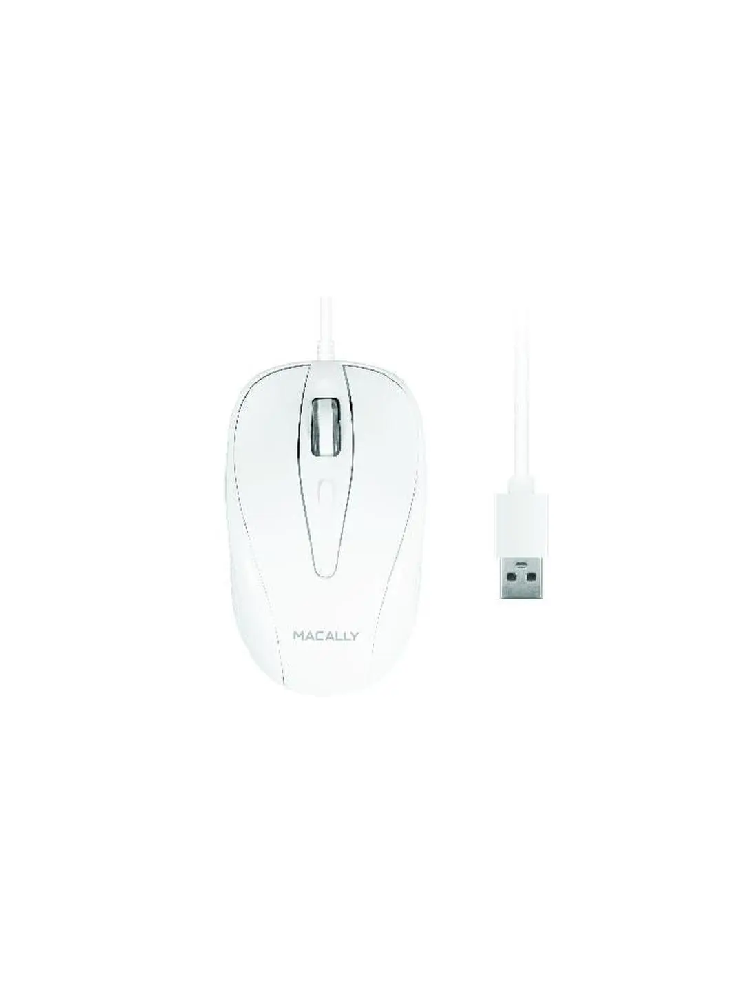 Hi-Tech USB Wired Desktop Mouse - USB Port, 1000 DPI Precision Optical Sensor, Compact Ergonomic Ambidextrous Design, 3 Soft-Click Buttons, Plug and Play, Scroll Wheel, Cable System Mouse
