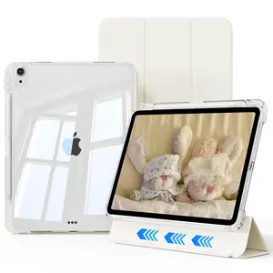 Kenke Detachable 2-in-1 iPad Case, Rail-Type Stand, Clear Back & Built-in Pencil Slot. For iPad 11th Gen 11" (A16), 10th Gen, Air 7th/6th Gen 11" (M3/M2), 9th/8th/7th Gen, Air 5th/4th Gen 10.9"