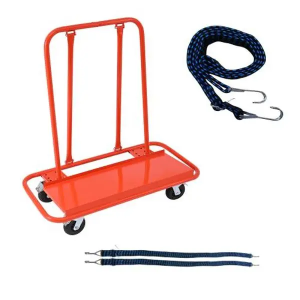 Donext Heavy Duty Drywall & Plywood Sheet Cart - 3000 lbs Load Capacity, 22.00 in Width, 4 Wheels, Orange, 45.70 x 23.60 x 4.30 inches, Easy Assembly & Disassembly, Cuts Transport Time by 60% for Busy Workers (Home Improvement Building Supplies)