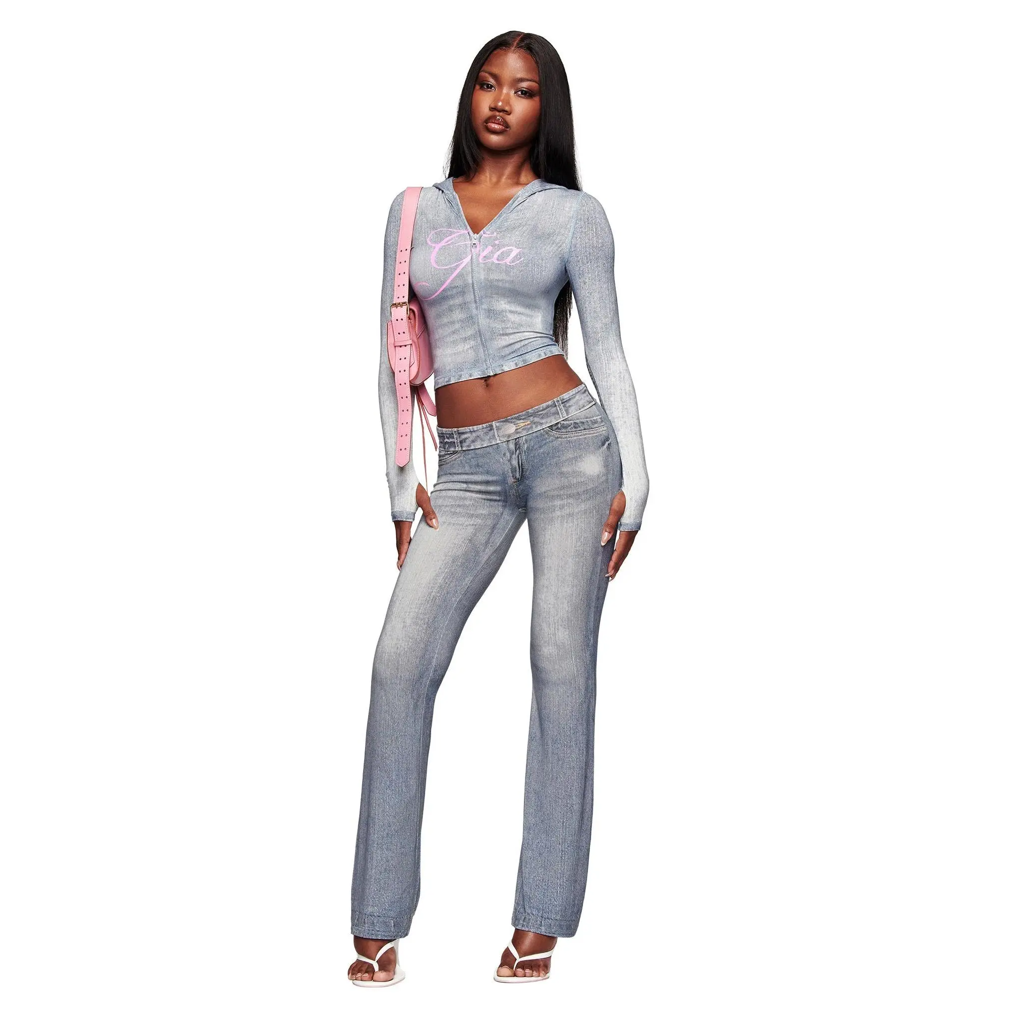 BLARE TRACKPANT - DENIM TROMPE L'OEIL BLARE TRACKPANT - DENIM TROMPE L'OEIL
