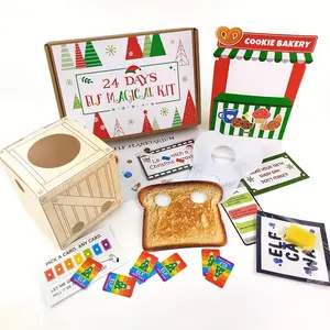 Christmas/Advent/Stocking Stuffers 🎄 24-Day Elf Activity Kit - Holiday Magic Advent Calendar with Elf Props for Kids