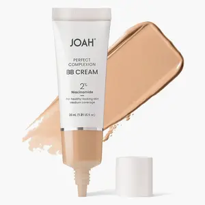 JOAH Perfect Complexion BB Cream with Hyaluronic Acid and Niaciminade, Korean Makeup with Medium Buildable Coverage, Evens Skin Tone, Lightweight, Semi Matte Finish, Tan with Neutral Undertones (Light with Cool Undertones)