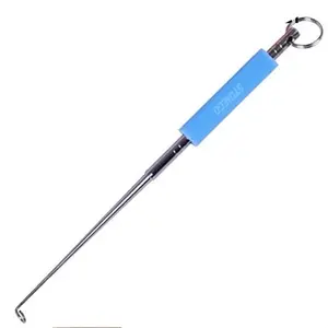Professional Stainless Steel Fish Hook Remover Safe Portable Fishing Gear Ergonomic Non-Slip Handle Quick Release Tool for Saltwater Freshwater Stream Lake Ocean Fishing Durable Rustproof Accessories