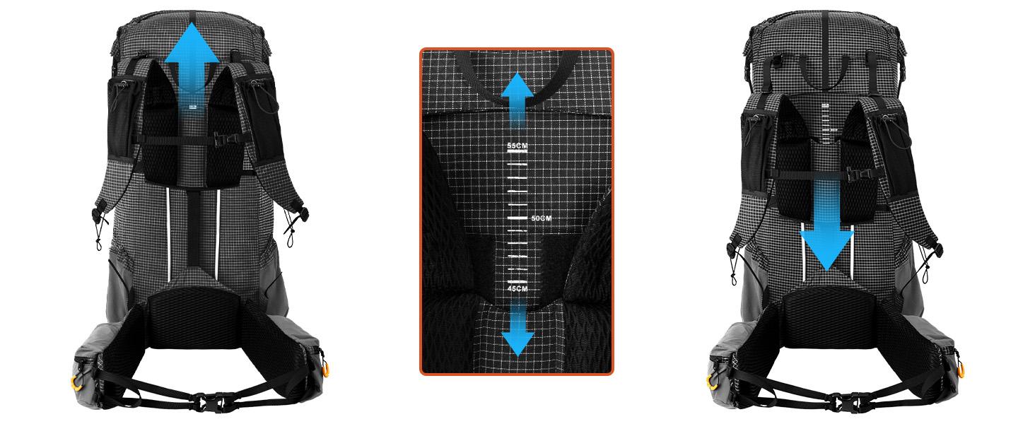 Night Cat 50L-70L Men's Hiking Backpack, Water-Repellent Roll Top Internal-Frame Pack, Cushioned and Breathable for Trekking & Camping, Outdoor Hiking Backpack, Durable Outdoor Hiking tiktokshopbacktoschool