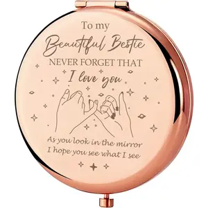 Bestie Gifts, Friendship Gifts for Women, Best Friend Birthday Gifts Bestie Makeup Mirror, Compact Mirror Gifts from Sister,Bestie Sister Gifts College Sister Graduation Gifts Idea