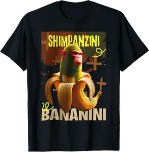 Funny Shimpanzini Bananini Meme Brainrot Humor Gen Z T-Shirt - Briannama Shop 23B0F3NJXCXL