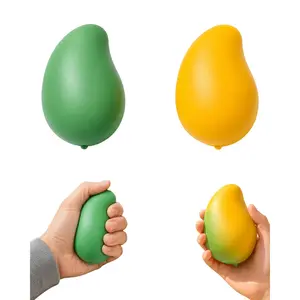 Temperature Color Changing Mango Squeeze Toy, Fast Rebound Realistic Fruit Stress Relief Ball, Soft TPR Sensory Fidget Toy, Portable Office Desk Decor & Collectible Party Gift