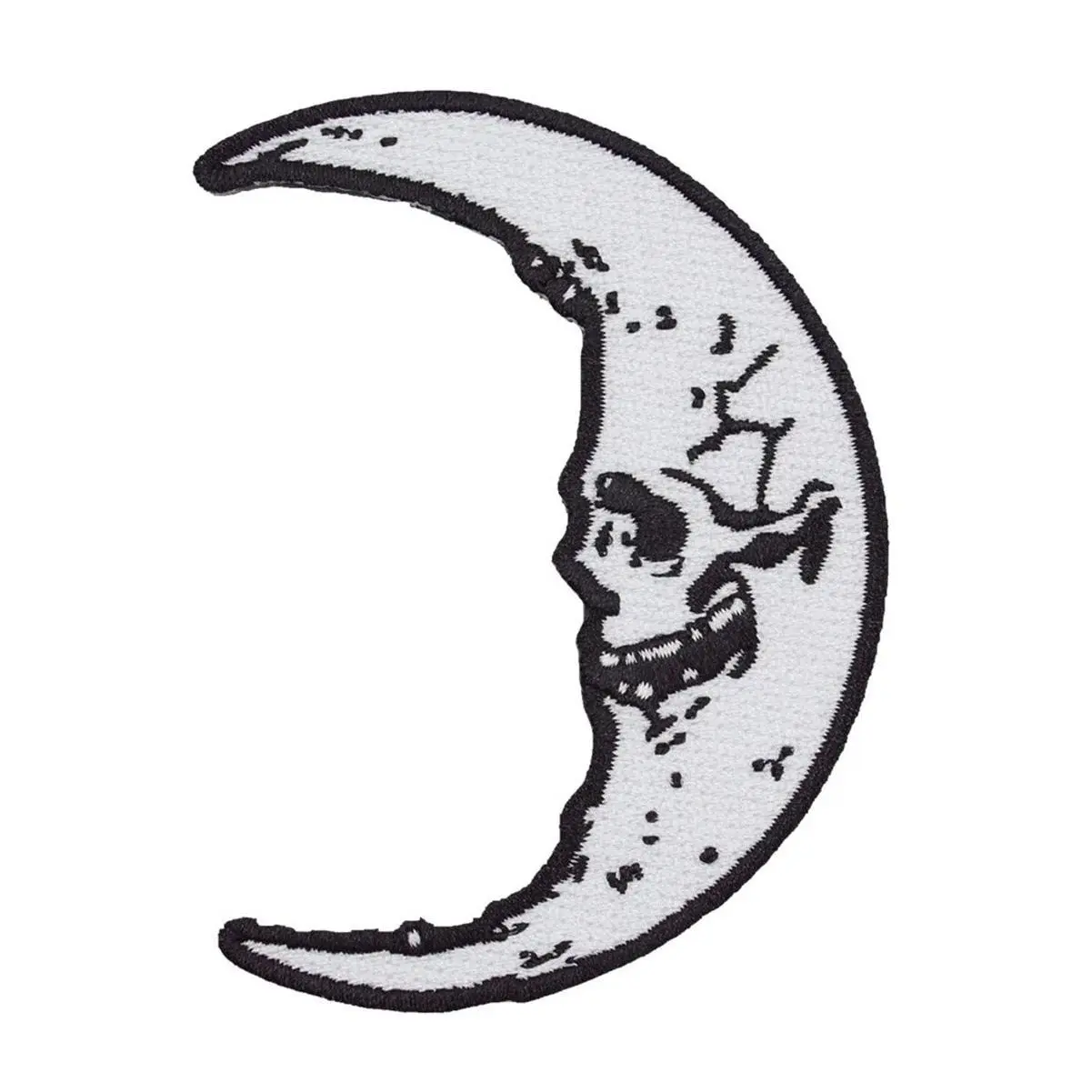 Skull Crescent Moon Patch