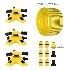 360° rotating sprinkler irrigation system, including pipes, joints and accessories, suitable for courtyard, lawn irrigation, roof cooling and moisture preservation