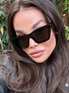 Unisex Simple Style Square Frame Glasses, Trendy Casual Glasses for Travel Use, Fashion Styling Accessories for Outdoor Activities, Women