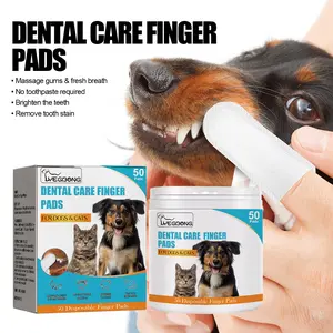 Dog And Cat Toothbrushes Remove Tartar Moisturize Gums Freshen Breath Clean Finger Cots wipes cat and dogs cat  dental  wipes teeth  wipes  for  dogs freshens breath pet  finger  wipes