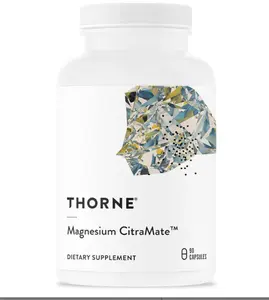 THORNE - Magnesium CitraMate - Magnesium Citrate & Malate Supplement - Supports Heart Health, Skeletal Muscles, Cardiac & Lung Function, Bone Density & More* - Third-Party Certified - 90 Servings