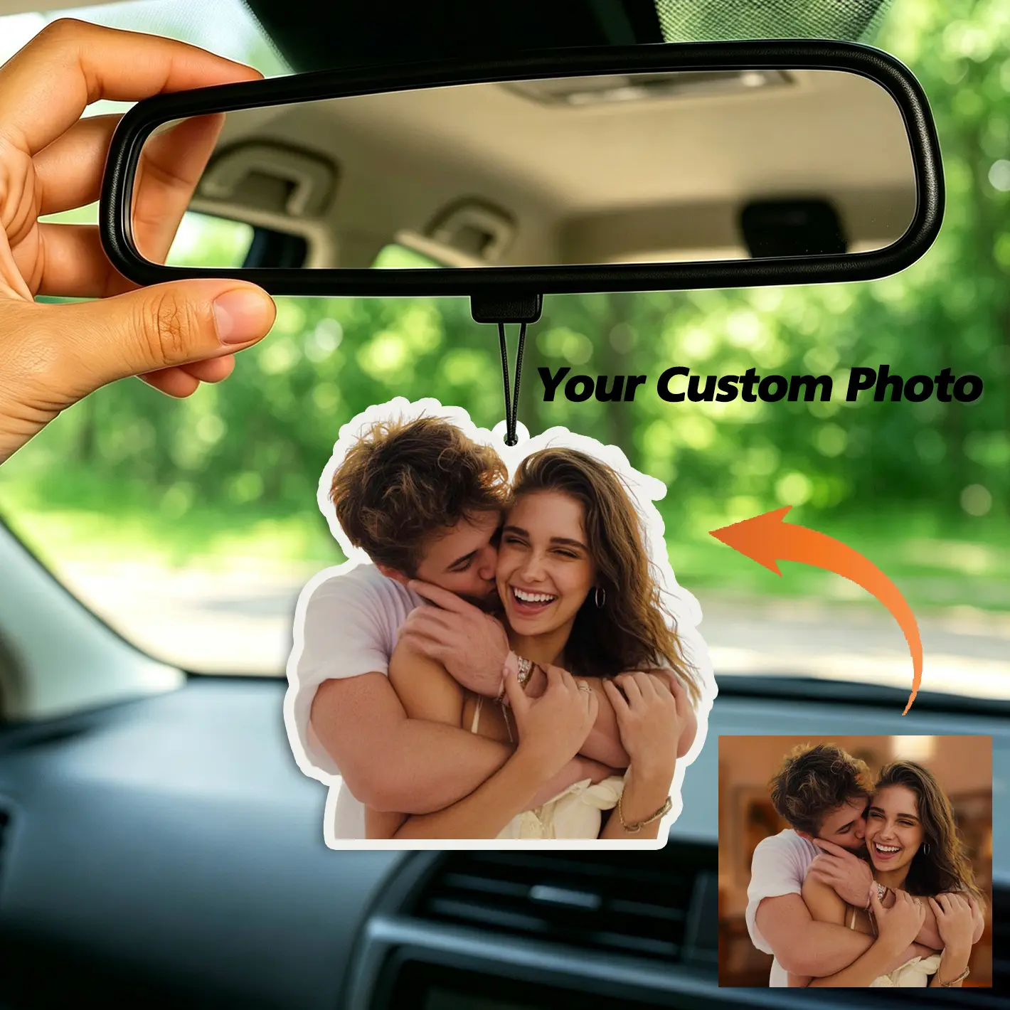 Custom Air Freshener for Car - Double Sided Photo Personalized Car Scents Air Freshener, Smell Air Fresheners With Picture for Wardrobe, Bathroom,Hanging Ornaments