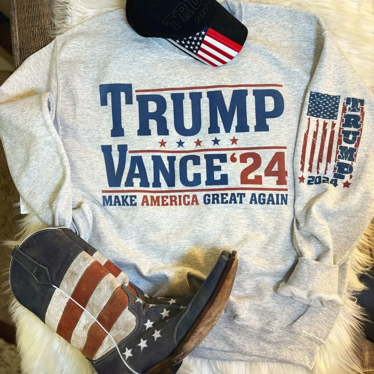 Trump/Vance 2024 Flag Sweatshirt