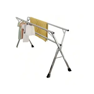 Local Shipping-Floor-Standing For Indoor & Outdoor Use, Perfect For Quilts, Shirts, And Delicate Items, Indoor Drying Rack |   Multiuse Dryer |   Stainless Steel Rack, Clothes Rack, Drying Racks,Stainless Steel Folding Clothes Drying Rack - Double Pole,