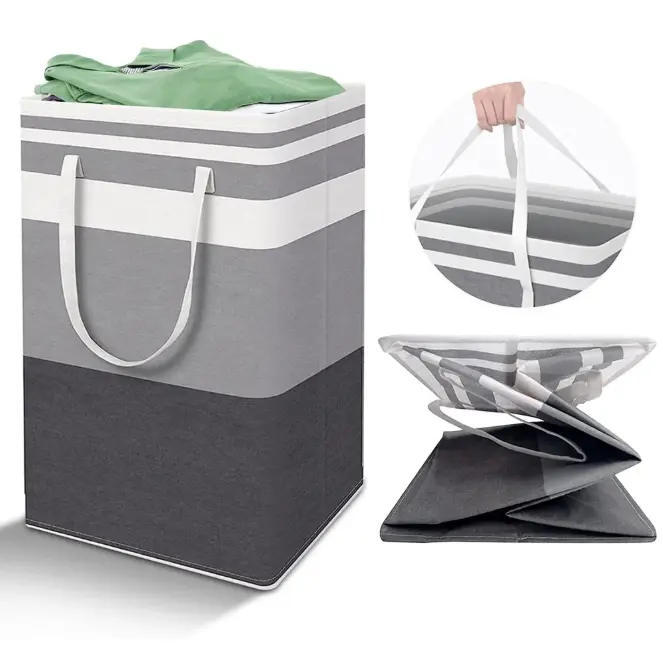 Waterproof Foldable Dirty Clothes Basket, Large Capacity Simple Storage Box For Easy Home Organization Laundry Room Organiser