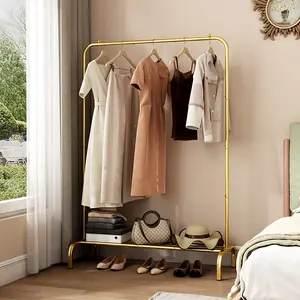 Garment Rack for Hanging Clothes Rack Heavy Duty Portable with Bottom Metal Shelf Drying Coats Shirt Hangable Laundry rack mystery  pallet clothes rack