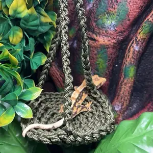 Nylon Paracord Gecko Hammock, Hanging Reptile Swing Platform, Reptile Enclosure Decoration