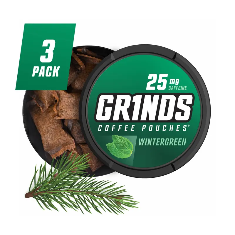 Grinds Coffee Pouches - Wintergreen (Pack of 3)