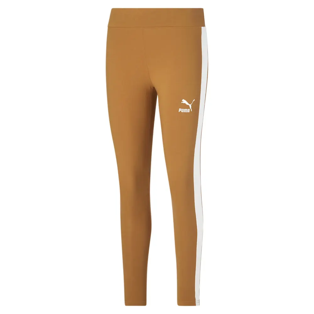 PUMA Womens Iconic T7 Leggings Casual Moisture Wicking - Brown