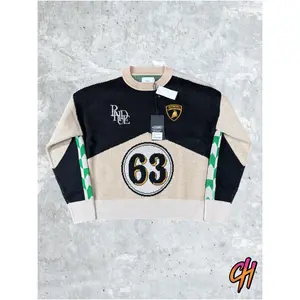 Men's RHUDE X Lamborghini Authentic Knitted Crewneck Sweater SM MSRP: $2,360