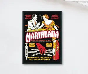 Marijuana 1930s Smoking Reefer Madness Vintage Poster