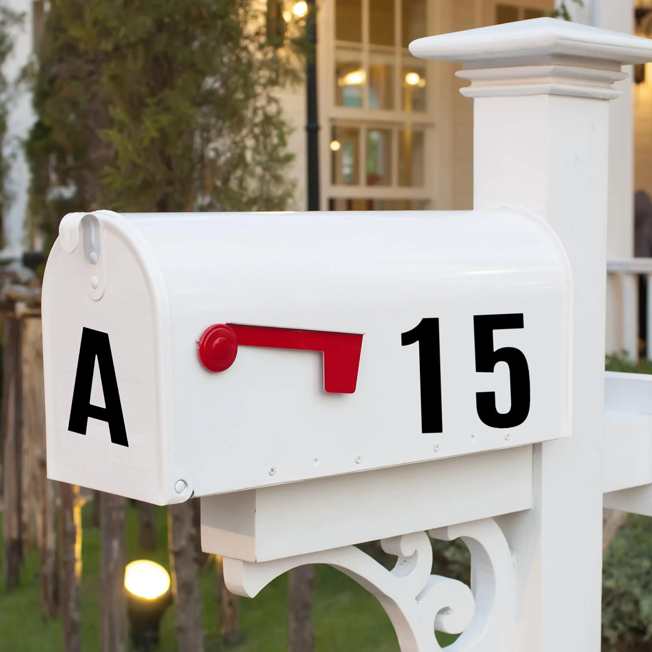 15 Sheets Large Self Adhesive Vinyl Letters Numbers Kit 4 Inch Mailbox Numbers Stickers for Mailbox Signs Window Door Cars Trucks Home Business Address Number lockers Black Plastic Universal Classic Style Waterproof Weatherproof mini gifts