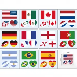 10Pcs Painted Soccer Temporary Tattoos - Disposable Decorative Tattoos for Teens, Soccer Fans (Arms, Faces) - Waterproof DIY Body Art Stickers, Water Proof