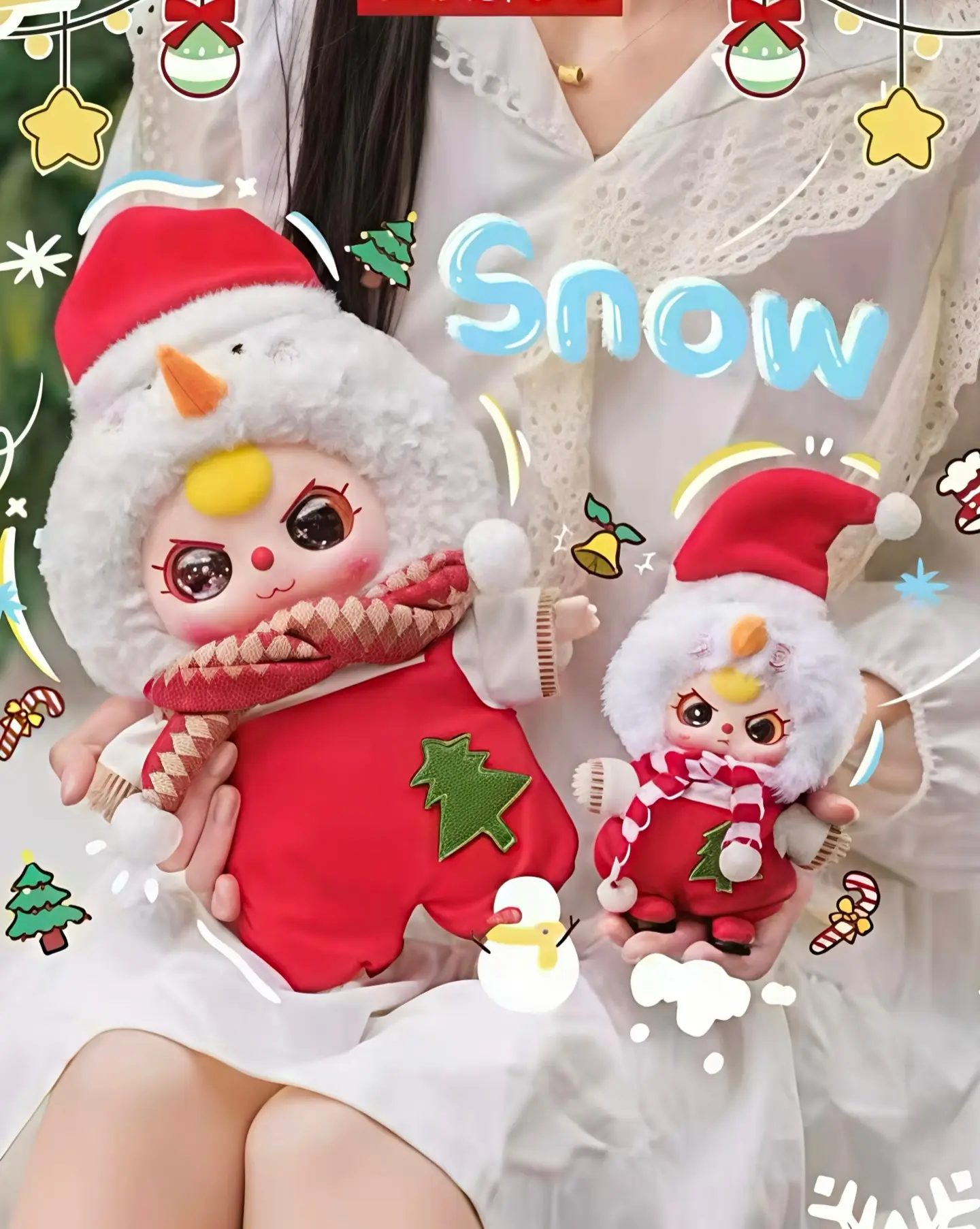 baby threeV2 400% Merry Christmas Series Plush Blind Box