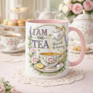 I Am The Tea That You Are Having 3D Effect Printed Mug, Bookish Tea Lover Gift, Bookish Tea Mug, BookTok Cup, Gift For Book Lover