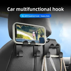 Car seat back hook phone holder multifunctional car hook universal cross-border car accessories phone stand
