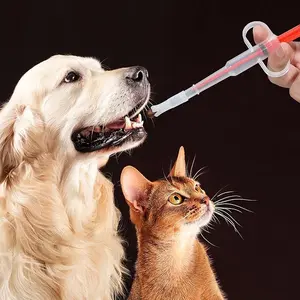 Pet Pill Shooter Plunger Popper for Small Cats Dogs Soft Tip Tablet Pusher Animal Medicine Feeding Tool 2PCS Easy Use Feeding Accessories pet  medicine  feeder