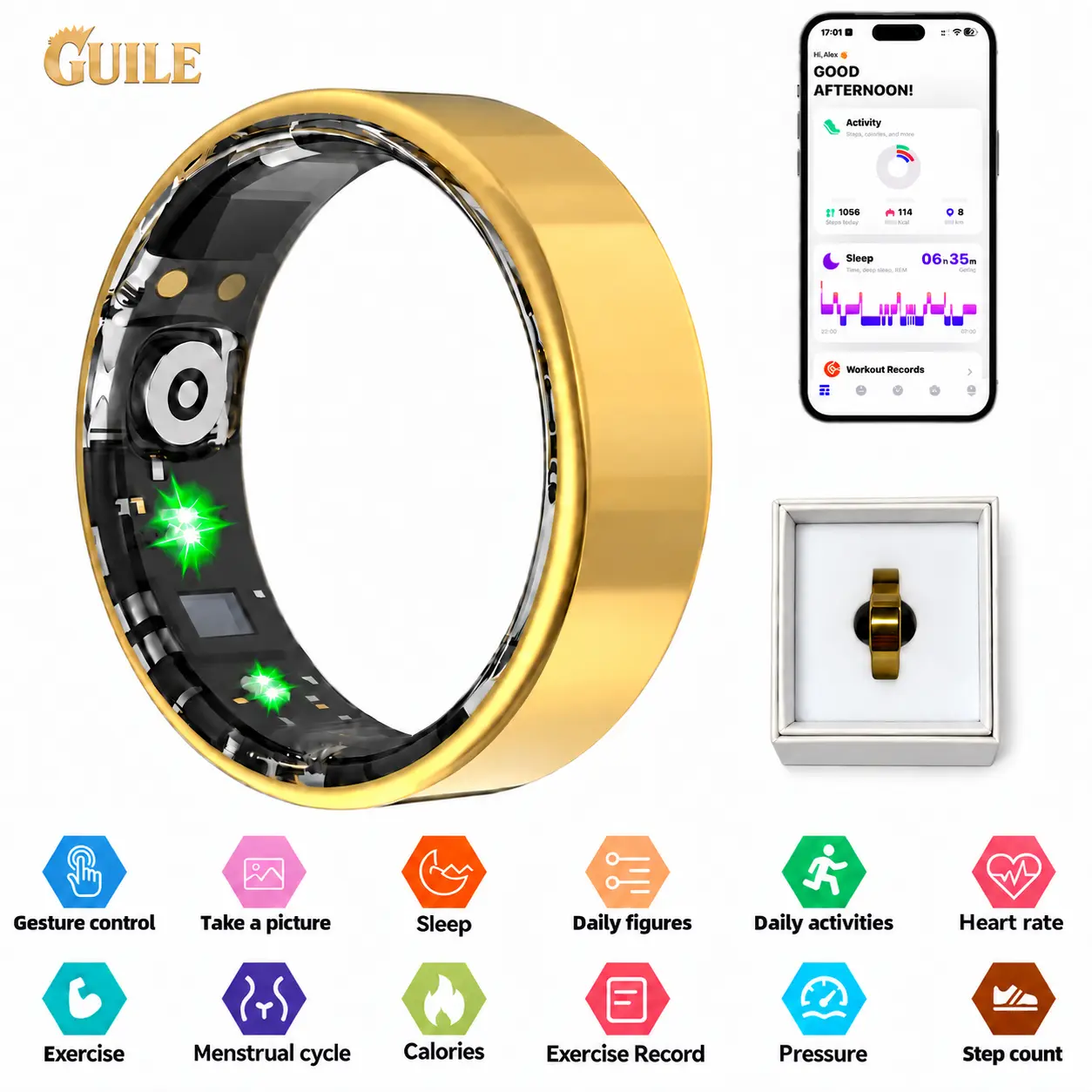 2026 New Smart Ring ,No Subscription Fees Health Tracker for Outdoor Sports, Waterproof Fitness Ring, Gift for Women, Men & Couples