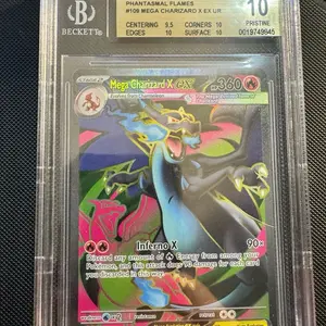 Beckett Gem Mint 10 Charizard Ultra Rare / Phantasmal Flames