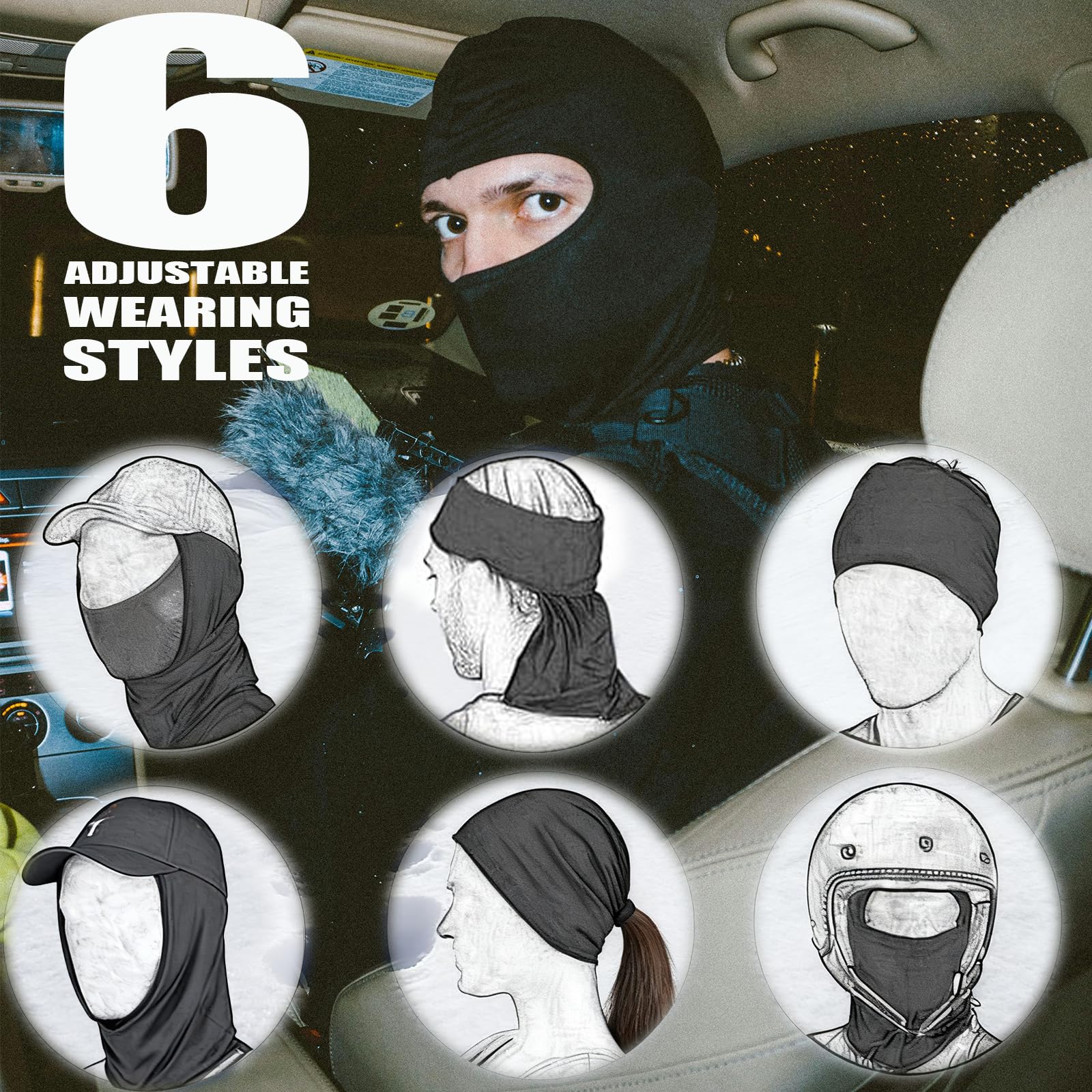 Winter Ski Mask for Men Women,Windproof Thermal Winter Face Mask for Cold Weather Skiing Cycling Snowboarding