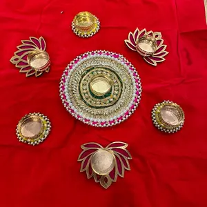 Traditional Floral Rangoli for Floor Decoration - Diwali