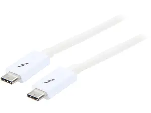 StarTech.com TBLT3MM2MW Thunderbolt 3 Cable - 6 ft / 2m - White - 4K 60Hz - USB C Charger - USB C to USB C Cable - USB-C Charge Cable