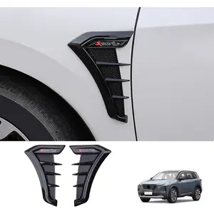 WOAOW Universal Car Fender Side Vent Cover,1 Pair Rubber Car Front Fender Vent Cover Trim Decoration Sticker Universal for Most Cars Baffles/Guard Strips/Friction Strips Spoiler Wing Accessory